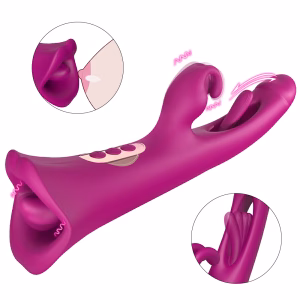 3-in-1 Mouth Licking Tongue Slapping Rabbit Vibrator